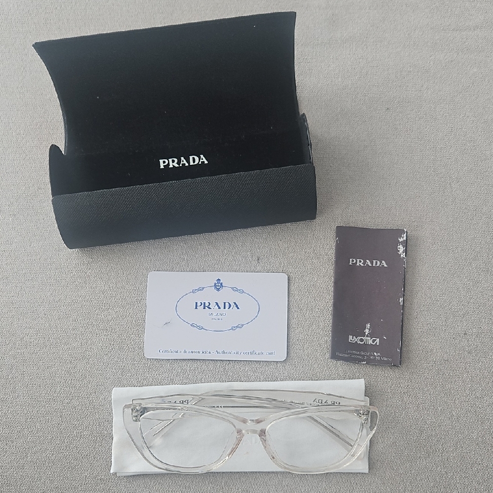 Prada Clear Eyeglasses with Black Case